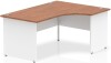 Dynamic Impulse Two Tone Corner Desk with Panel End Legs - 1600 x 1200mm - Walnut