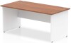 Dynamic Impulse Two-Tone Rectangular Desk with Panel End Legs - 1600mm x 600mm - Walnut