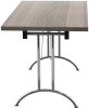 TC One Union Folding Rectangular Table - 1400 x 700mm - Grey Oak