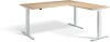 Lavoro Advance Corner Height Adjustable Desk - 1600 x 1600mm - Maple