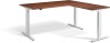 Lavoro Advance Corner Height Adjustable Desk - 1800 x 1600mm - Natural Dijon Walnut