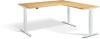 Lavoro Advance Corner Height Adjustable Desk - 1600 x 1600mm - Oak