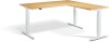 Lavoro Advance Corner Height Adjustable Desk - 1800 x 1600mm - Oak