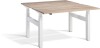 Lavoro Duo Height Adjustable Desk - 1200 x 800mm - Grey Nebraska Oak