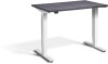 Lavoro Mini Height Adjustable Desk - 1000 x 600mm - Anthracite Sherman Oak