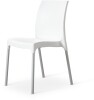 Tabilo Vibe Polypropylene Chair - Aluminium Legs - White