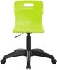 Titan Swivel Senior Chair with Black Base - (11+ Years) 460-560mm Seat Height - Lime