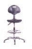 Chilli Polyurethane Chrome Draughtsman Chair