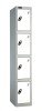 Probe 4 Door Single Steel Locker - 1780 x 380 x 380mm - White (RAL 9016)