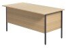 TC Eco 18 Rectangular Desk with Straight Legs and 3 Drawer Fixed Pedestal - 1500mm x 750mm - Sorano Oak