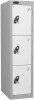 Probe Low Single Three Door Steel Lockers - 1210 x 305 x 305mm - White (RAL 9016)