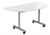 TC One Eighty D-End Table - 1400 x 720 x 700 - White