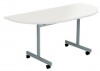 TC One Eighty D-End Table - 1600 x 720 x 800 - White