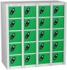 Probe MiniBox 20 Door Stackable Lockers - 940 x 900 x 380mm - Green (RAL 6018)