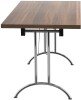 TC One Union Folding Rectangular Table - 1400 x 700mm - Dark Walnut (8-10 Week lead time)