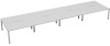 TC Bench Desk, Pod of 8, Full Depth - 6400 x 1600mm - White