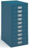 Bisley Multi Drawers with 10 Drawers - Blue
