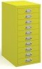 Bisley Multi Drawers with 10 Drawers - Yellow