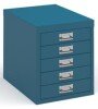 Bisley Multi Drawers with 5 Drawers - Blue