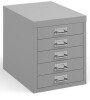 Bisley Multi Drawers with 5 Drawers - Grey