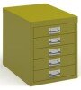 Bisley Multi Drawers with 5 Drawers - Green