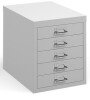 Bisley Multi Drawers with 5 Drawers - White