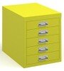 Bisley Multi Drawers with 5 Drawers - Yellow