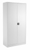 TC Talos Metal Cupboard with 4 Shelves - 1790mm High - White