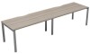TC Bench Desk, Pod of 2, Full Depth - 3200 x 800mm - Grey Oak