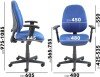 Dams Bilbao Lumbar Operators Chair with Adjustable Arms - Blue