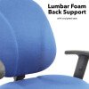 Dams Bilbao Lumbar Operators Chair with Adjustable Arms - Blue