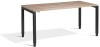 Lavoro Crown Height Adjustable Desk - 1400 x 800mm - Grey Nebraska Oak