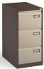 Bisley Public Sector Contract 3 Drawer Steel Filing Cabinet 1016mm - Coffee & Cream