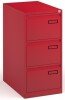 Bisley Public Sector Contract 3 Drawer Steel Filing Cabinet - Colour - Red