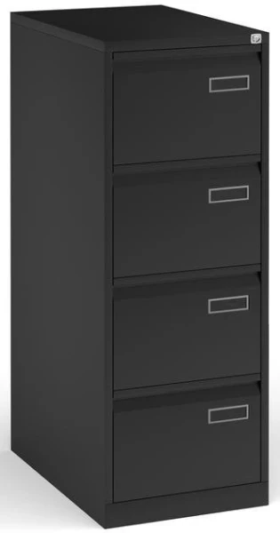 Bisley Public Sector Contract 4 Drawer Steel Filing Cabinet 1321mm - Black