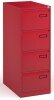 Bisley Public Sector Contract 4 Drawer Steel Filing Cabinet1321mm - Colour - Red