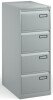 Bisley Public Sector Contract 4 Drawer Steel Filing Cabinet 1321mm - Silver