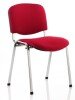 Dynamic ISO Chrome Frame Fabric Chair - Wine