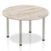 Dynamic Impulse Post Leg Circle Table - Grey Oak