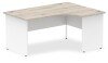 Dynamic Impulse Two Tone Corner Desk with Panel End Legs - 1600 x 1200mm - Grey Oak