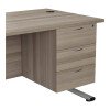 TC Fixed Pedestal 3 Drawers - Grey Oak