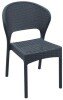 Zap Daytona Rattan Sidechair - Dark Grey