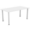 TC One Fraction Plus Rectangular Meeting Table - 1600 x 800mm - White