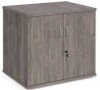 Dams Double Door Desk High Cupboard - 800 x 600mm - Grey Oak
