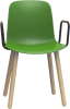Origin FLUX 4 Leg Wood Classroom Chair With Arms - May Green