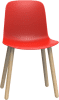 Origin FLUX 4 Leg Wood Classroom Chair - Coral Red