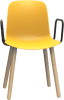 Origin FLUX 4 Leg Wood Classroom Chair With Arms - Signal Yellow