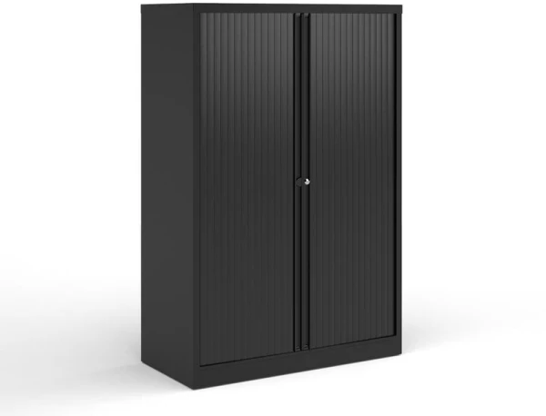 Bisley Systems Storage Medium Tambour Cupboard - 1570mm - Black