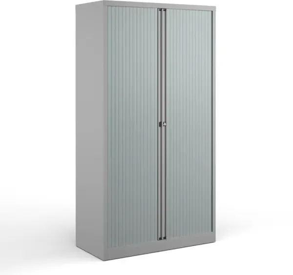 Bisley Systems Storage High Tambour Cupboard - 1970mm - Goose Grey