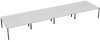 TC Bench Desk, Pod of 8, Full Depth - 4800 x 1600mm - White
